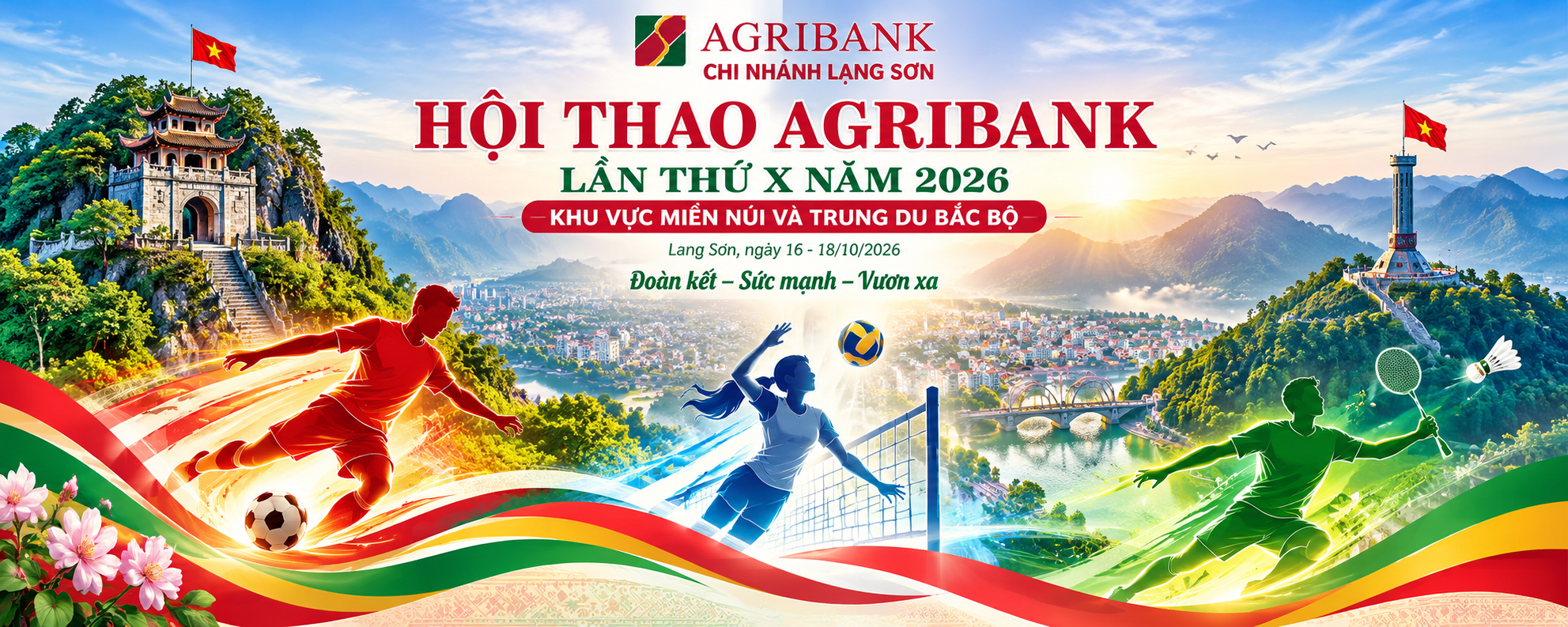 Hội thao Agribank lần thứ X năm 2026 với ba môn thể thao và danh lam Lạng Sơn